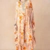 Arpita Mehta Orange Floral Printed Cape Set -Inca Sales Store 101123am1 1