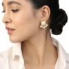 Isharya Pearl Chandbali Gold & Mirror Earrings -Inca Sales Store 10124ie41 1