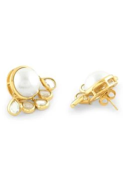 Isharya Pearl Chandbali Gold & Mirror Earrings -Inca Sales Store 10124ie41 3