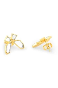 Isharya Elegant Butterfly Gold & Mirror Stud Earrings -Inca Sales Store 10124ie46 3