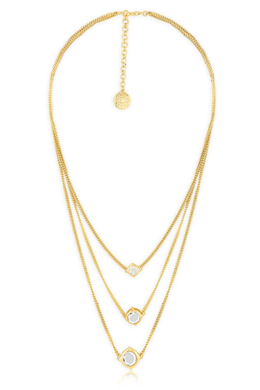 Isharya Lumen Trio Diamond Layer Pendant Necklace 4 Isharya Lumen Trio Diamond Layer Pendant Necklace - Image 2