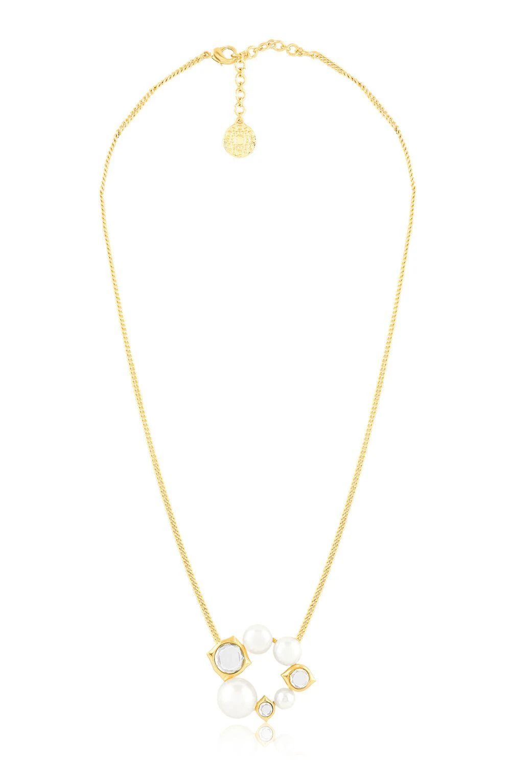 Isharya Lustrous Perla Circle Gold Pendant Necklace 4 Isharya Lustrous Perla Circle Gold Pendant Necklace - Image 2