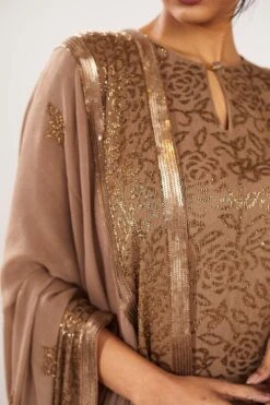 Nakul Sen Chiffon Sharara Set With Cut Dana Embroidery -Inca Sales Store 1018 3 1