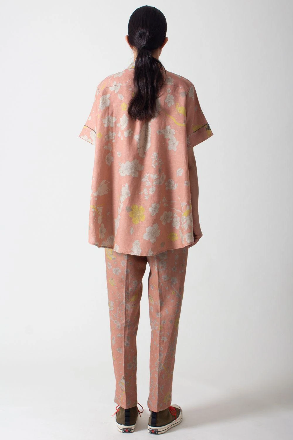 SUKETDHIR Salmon Linen Printed Top 7 SUKETDHIR Salmon Linen Printed Top - Image 5