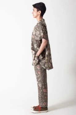 SUKETDHIR Grey Printed Linen Top -Inca Sales Store 101sd20 3