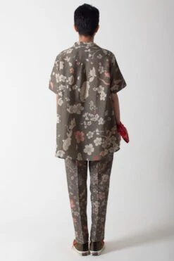 SUKETDHIR Grey Printed Linen Top -Inca Sales Store 101sd20 6