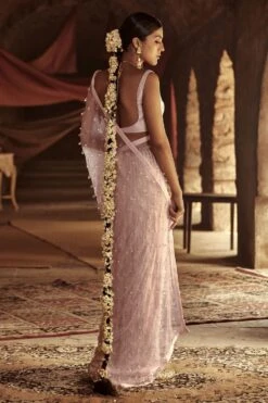 Itrh Crystal Embellished Organza Sari With Blouse -Inca Sales Store 1022 5