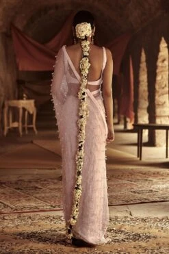 Itrh Crystal Embellished Organza Sari With Blouse -Inca Sales Store 1022 6