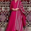 Ridhima Bhasin Fuchsia Embroidered Anarkali & Dupatta