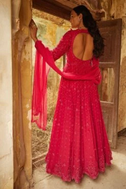 Ridhi Mehra Fuchsia Embellished Anarkali Set -Inca Sales Store 102rm12 5