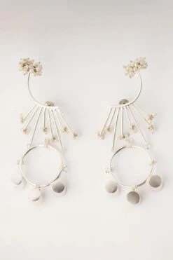 Suhani Pittie Pearl Bunch Statement Silver Earrings -Inca Sales Store 10323sup28 2