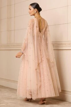 Tarun Tahiliani Blush Pink Crystal Embellished Anarkali Set -Inca Sales Store 10523ttd11 4