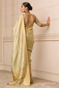 Tarun Tahiliani Jade Handwoven Brocade Sari -Inca Sales Store 10523ttd22 4