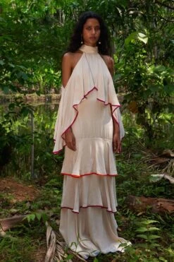 Twinkle Hanspal Alice Ivory Tiered Dress -Inca Sales Store 10723th1 1 1