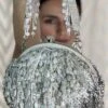 Lovetobag Silver Embellished Opal Pouch