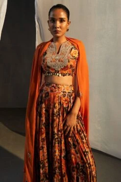 Bhumika Sharma Yellow Floral Printed Lehenga Set -Inca Sales Store 111023bs13 2