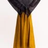 Medium Black Jamdani & Bandhani Scarf