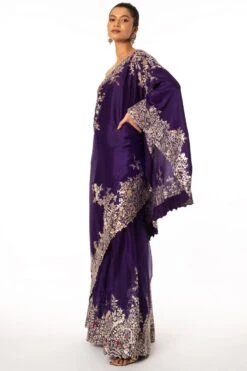 Anamika Khanna Purple Embroidered Tunic With A Sharara -Inca Sales Store 1111ak3 3