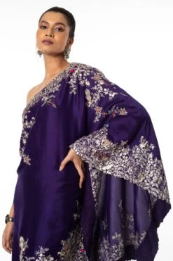 Anamika Khanna Purple Embroidered Tunic With A Sharara -Inca Sales Store 1111ak3 4
