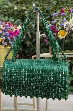 Lovetobag Emerald Green Opal Clutch