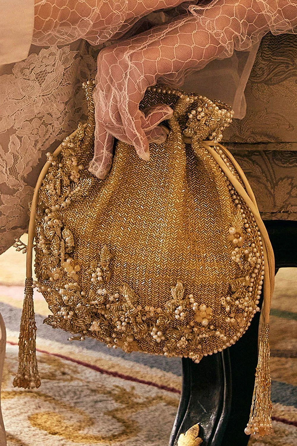 Lovetobag Gold Esme Potli Bag 3 Lovetobag Gold Esme Potli Bag