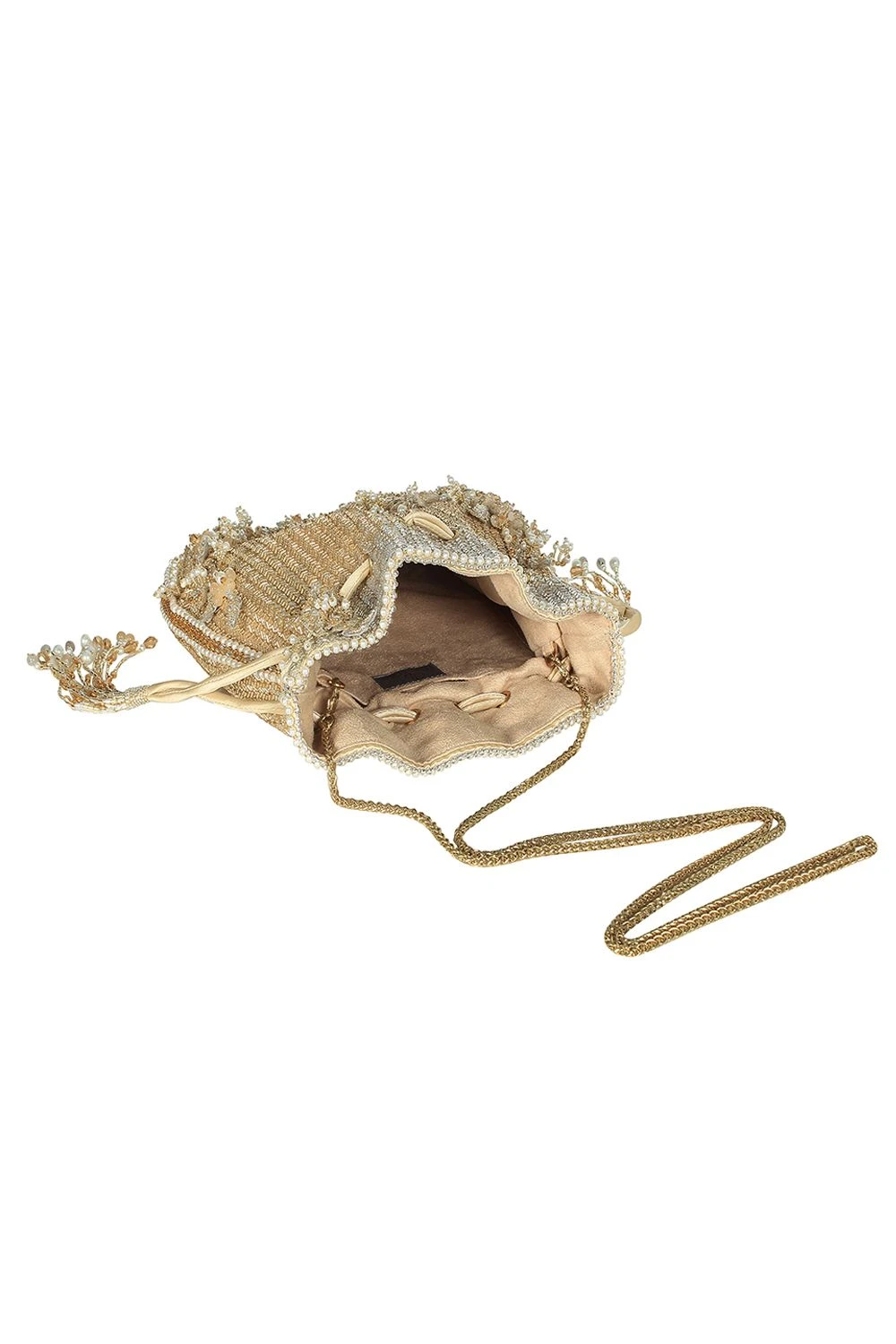 Lovetobag Gold Esme Potli Bag 6 Lovetobag Gold Esme Potli Bag - Image 4