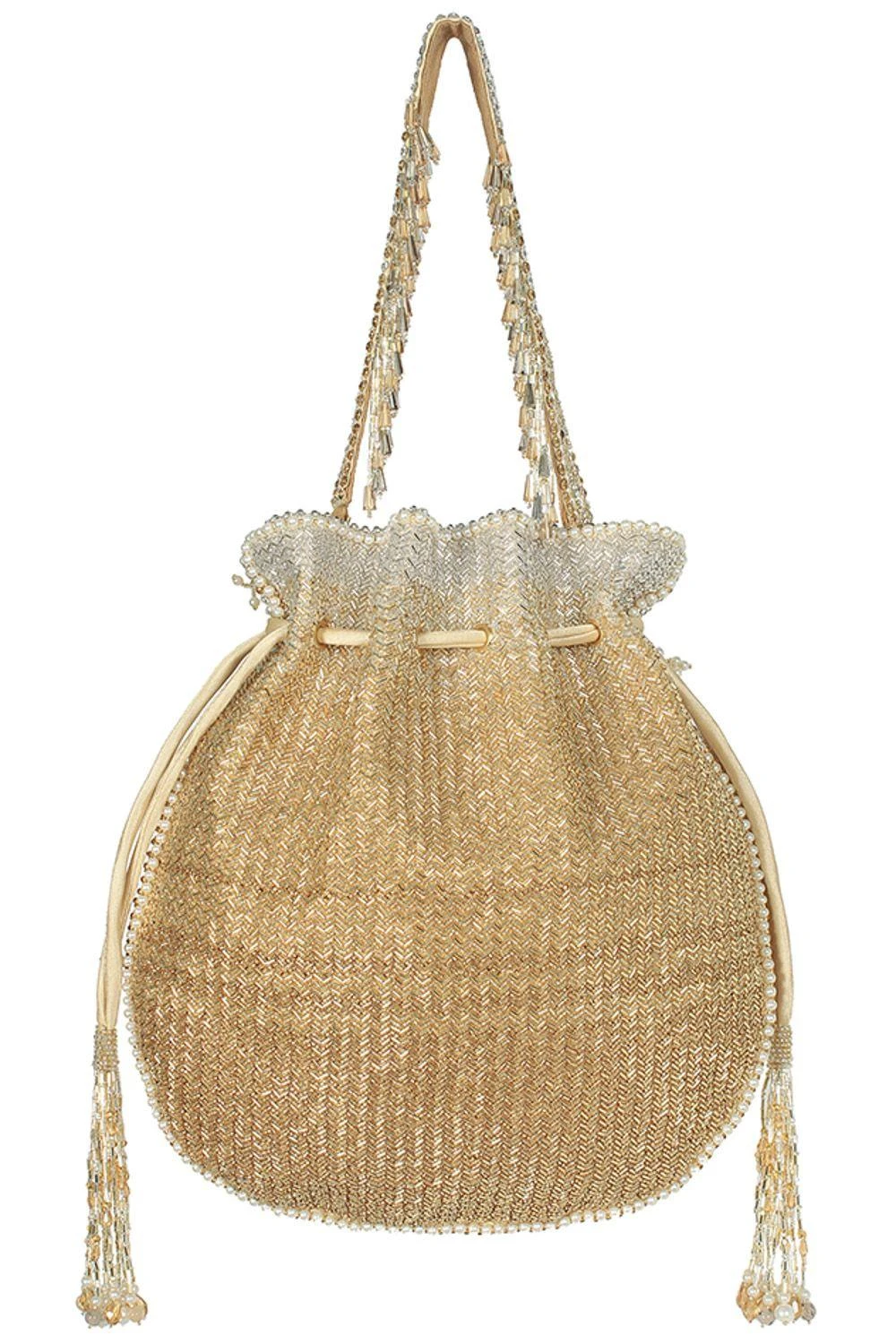 Lovetobag Gold Esme Potli Bag 7 Lovetobag Gold Esme Potli Bag - Image 5