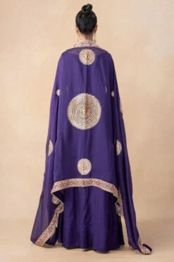 Anamika Khanna Purple Embelished Anarkali Set -Inca Sales Store 11123ak1 6