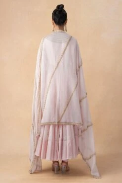 Anamika Khanna Baby Pink Embelished Anarkali Set -Inca Sales Store 11123ak2 5