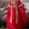 Mrunalini Rao Red Zardosi Embroidered Cape Set 2 Mrunalini Rao Red Zardosi Embroidered Cape Set -Inca Sales Store 111mr1 1