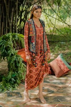 Pooja Keyur Green Aari Embroidered Koti Jacket -Inca Sales Store 111pkm18 5