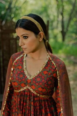 Pooja Keyur Brown Aari Embroidered Anarkali Set 13 Pooja Keyur Brown Aari Embroidered Anarkali Set -Inca Sales Store 111pkm3 6