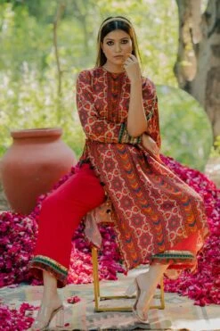 Pooja Keyur Meraki Aari Embroidered One Sided Kaftan Set -Inca Sales Store 111pkm32 3