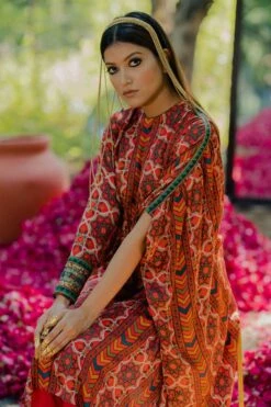 Pooja Keyur Meraki Aari Embroidered One Sided Kaftan Set -Inca Sales Store 111pkm32 4