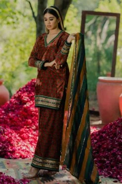 Pooja Keyur Meraki Stripes Aari Embroidered Dupatta 12 Pooja Keyur Meraki Stripes Aari Embroidered Dupatta -Inca Sales Store 111pkm44 3