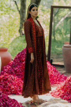 Pooja Keyur Brown Aari Embroidered Jumpsuit -Inca Sales Store 111pkm6 3