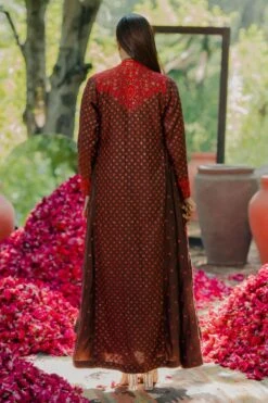 Pooja Keyur Brown Aari Embroidered Jumpsuit -Inca Sales Store 111pkm6 7