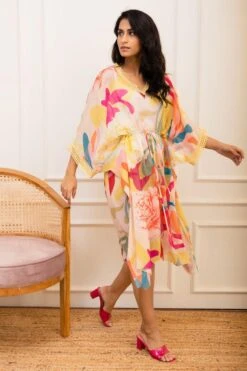Varun Bahl Pret Floral Printed Drawstring Kaftan -Inca Sales Store 111vb22 4