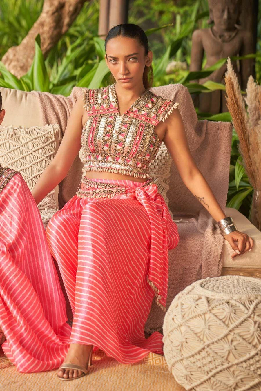 Surily G Neon Pink Embellished Pants 4 Surily G Neon Pink Embellished Pants - Image 2