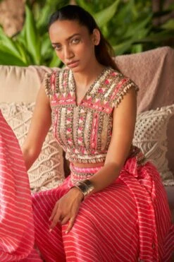 Surily G Neon Pink Embellished Pants 11 Surily G Neon Pink Embellished Pants -Inca Sales Store 11523sgv34 5