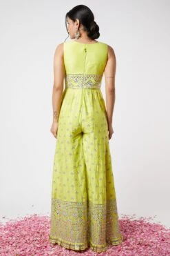 Gopi Vaid Lime Embellished Jumpsuit -Inca Sales Store 115gv19 3