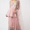 Gopi Vaid Pink Embellished Peplum & Sharara Set -Inca Sales Store 115gv32 1
