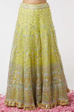 Gopi Vaid Lime Embellished Lehenga Set -Inca Sales Store 115gv9 3