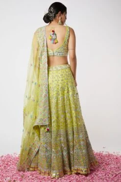 Gopi Vaid Lime Embellished Lehenga Set -Inca Sales Store 115gv9 4