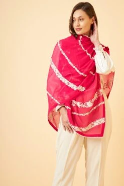 PATINE Pink Gara Embroidered Stole -Inca Sales Store 116pat15 3