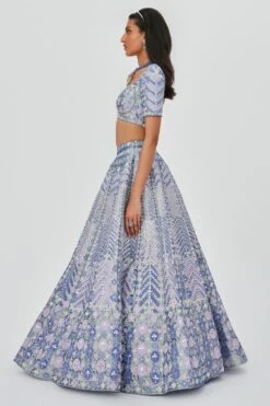 Aisha Rao Periwinkle Mirror Work Lehenga Set -Inca Sales Store 11723ar1 3