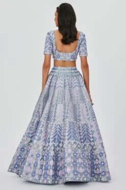 Aisha Rao Periwinkle Mirror Work Lehenga Set -Inca Sales Store 11723ar1 6
