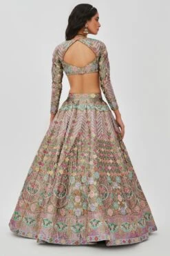 Aisha Rao Light Grey Embellished Lehenga Set -Inca Sales Store 11723ar5 6