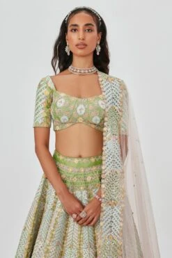 Aisha Rao Lime Embellished Lehenga Set -Inca Sales Store 11723ar8 5