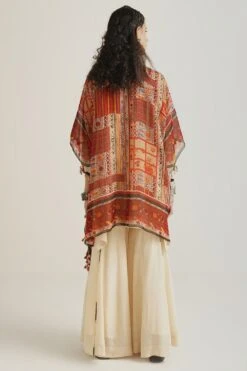 Aseem Kapoor Tribal Tassel Kurta Set With A Dupatta Jacket -Inca Sales Store 117asm11 3